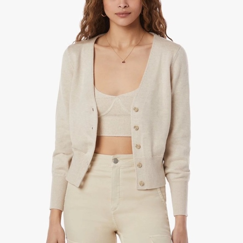 Favorite Daughter Cashmere Blend V Neck Cardigan Sweater
